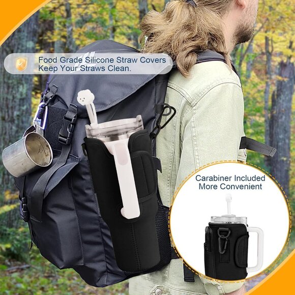 NWT Water Bottle Bag with Phone Pocket for Stanley 40oz Tumbler - Picture 5 of 5